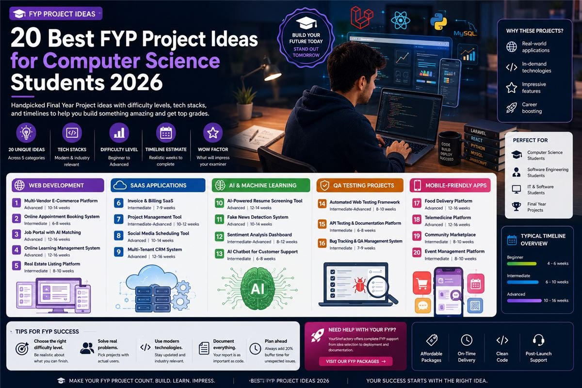 20 Best FYP Project Ideas for Computer Science Students 2026
